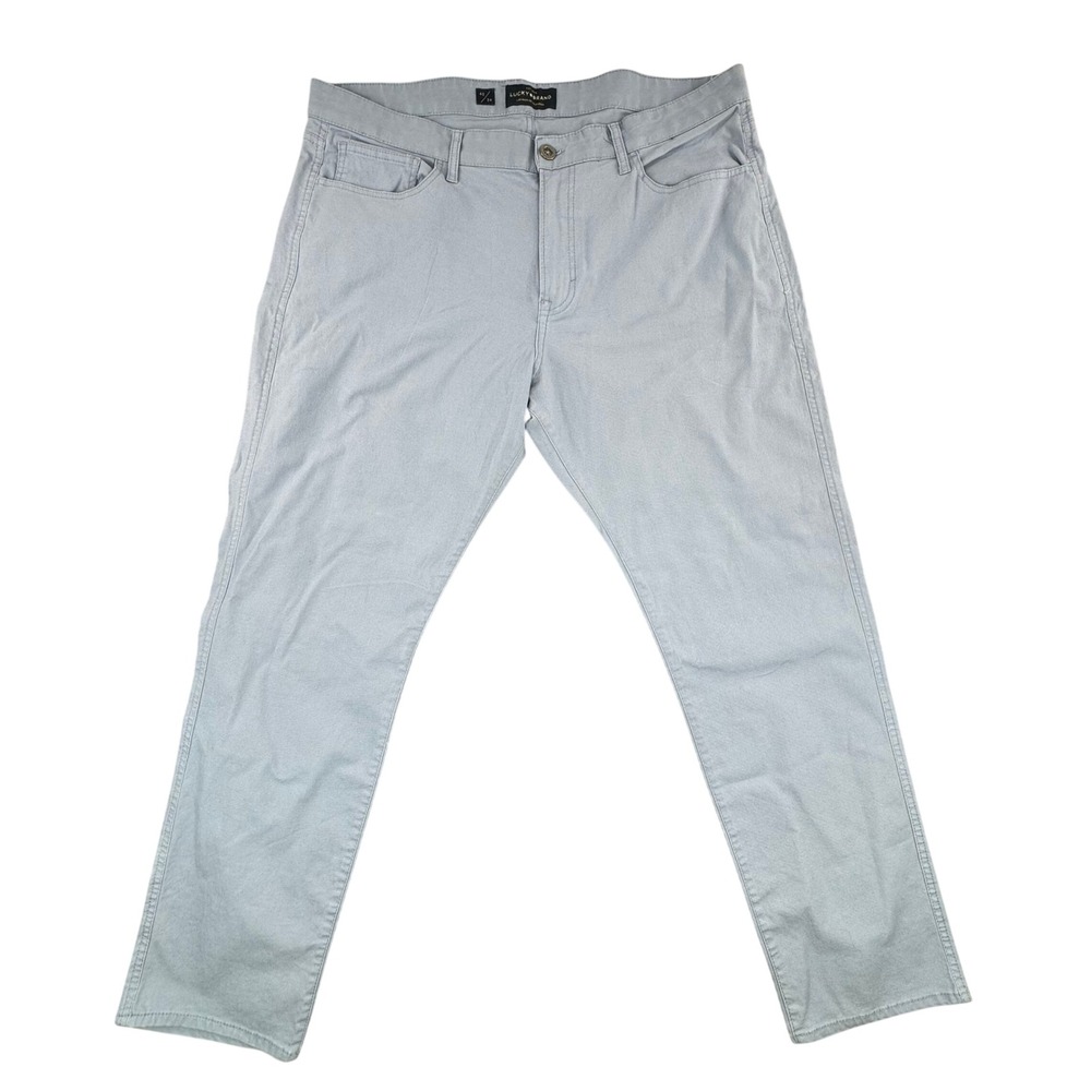 Lucky Brand Mens 410 Athletic Fit Pants 40x32 Blue Gray‎ Cotton Stretch Chinos